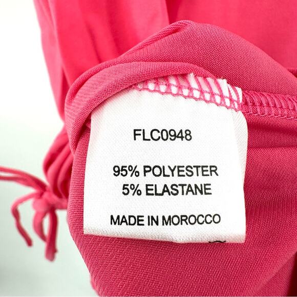 ASOS Flounce London ruched bardot bodycon mini dress in pink Size US 6 - Picture 8 of 9